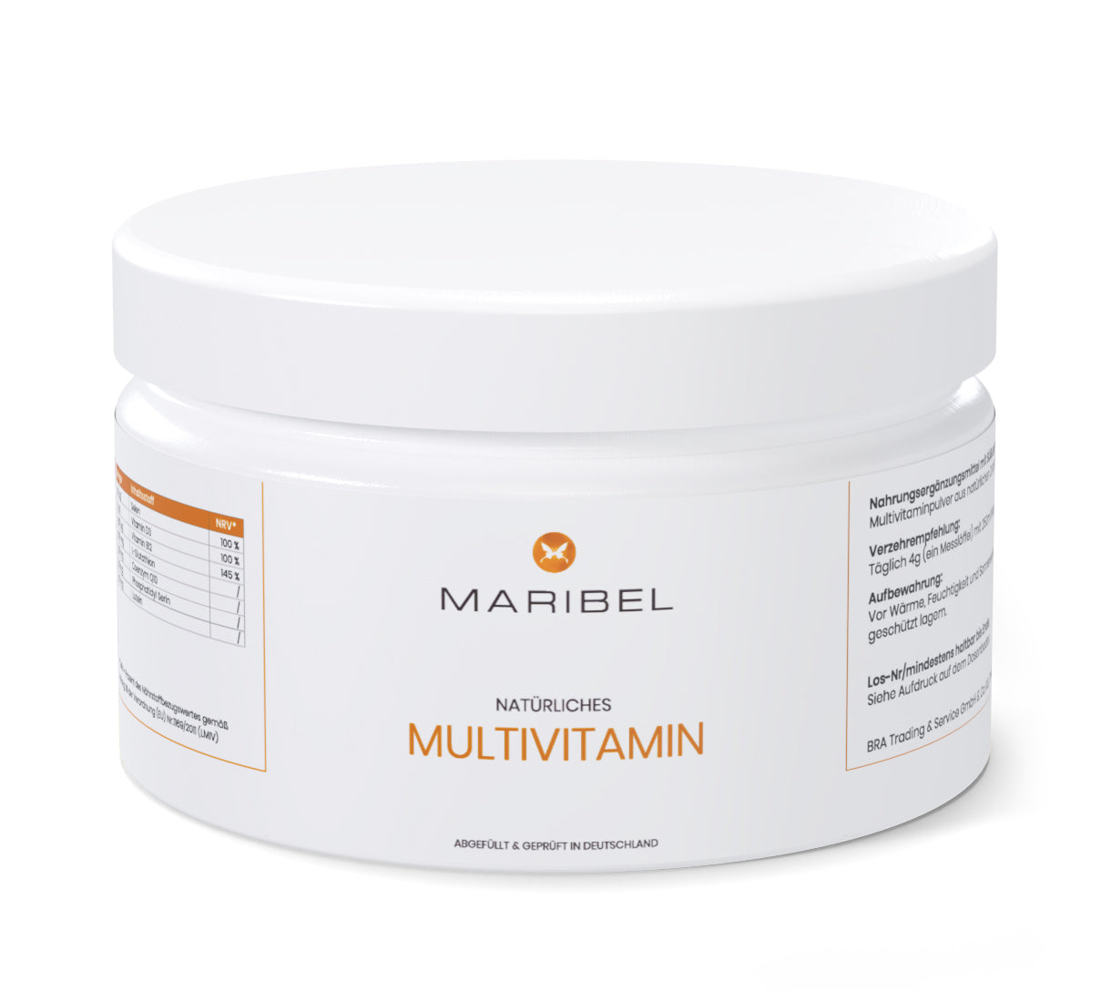 Natürliches Multivitamin Pulver mit Vitamin B-Komplex